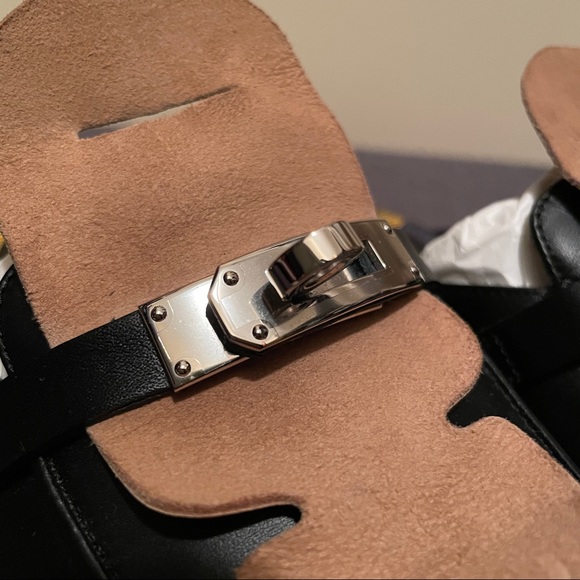 Hermès black mules silver buckle - US 6.5 - 7 - Picture 8 of 9